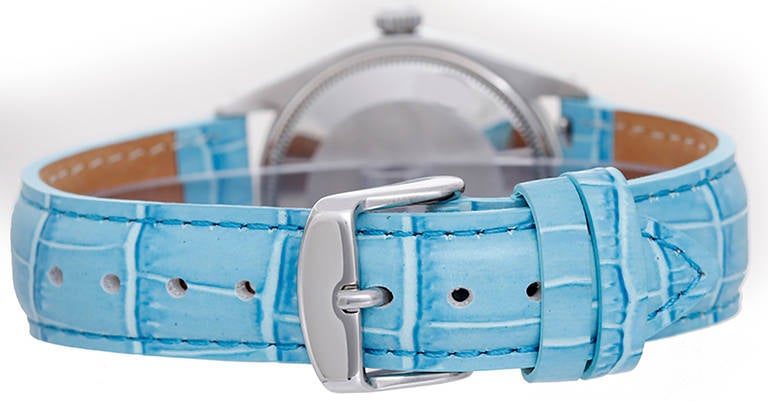 Rolex Stainless Steel Air-King Wristwatch Ref 5500 with Custom-Colored Dial