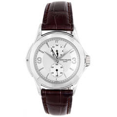 Patek Philippe White Gold Travel Time Wristwatch Ref 5134G