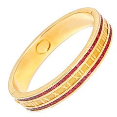 Tiffany & Co. Atlas Ruby Gold Bracelet