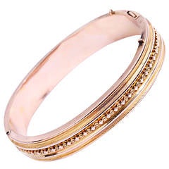 Beautiful Antique Rose Gold Bangle Bracelet