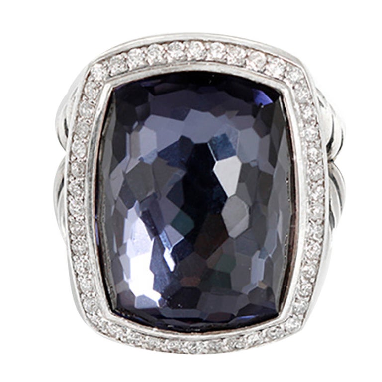 David Yurman Black Orchid Diamond Sterling Silver Albion Cocktail Ring