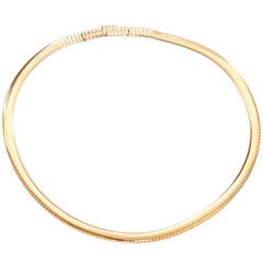 Alluring Yellow Gold Omega Necklace