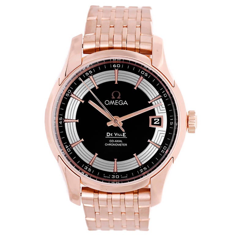 Omega Rose Gold DeVille Hour Vision Automatic Wristwatch