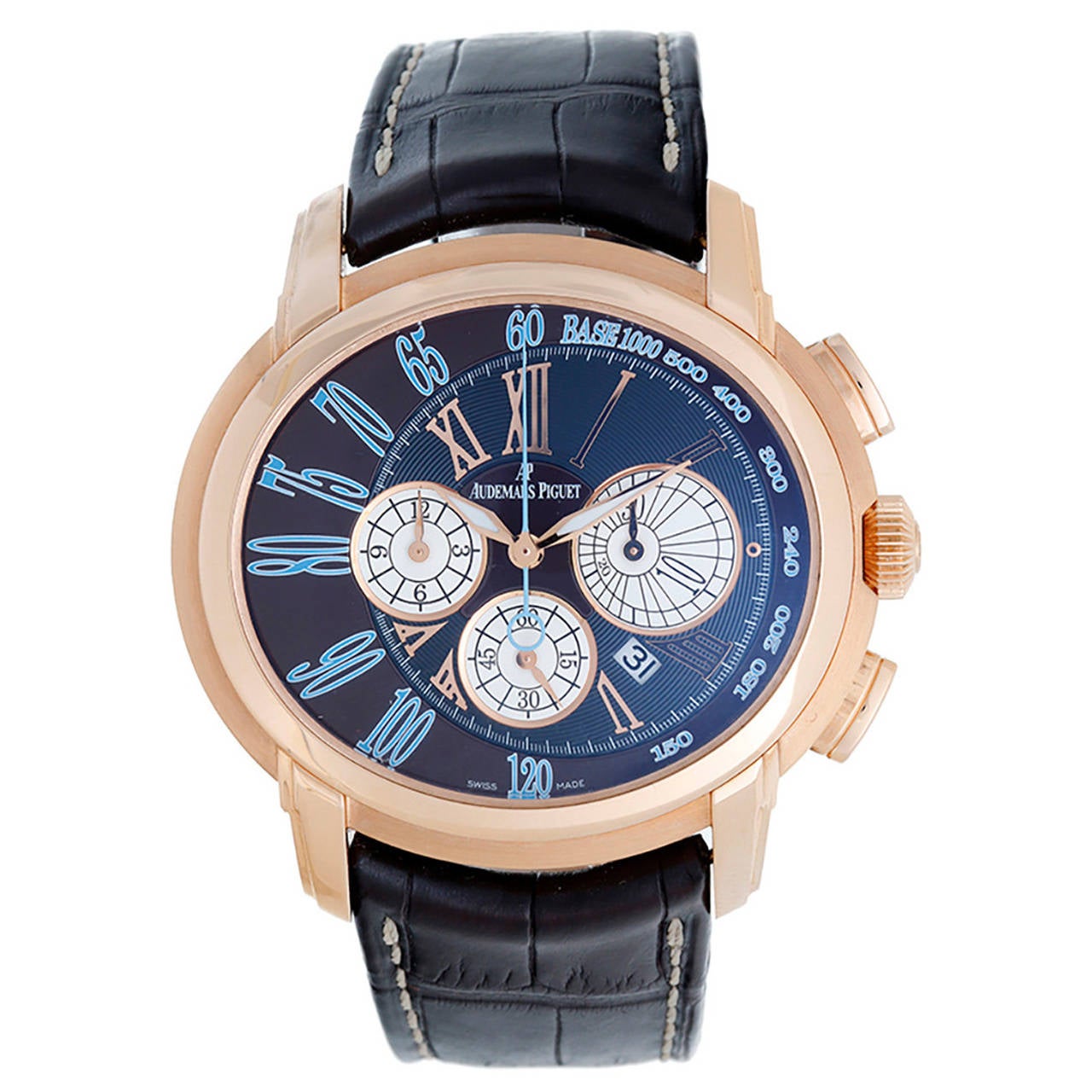 Audemars Piguet Rose Gold Millenary Chronograph Automatic Wristwatch