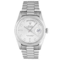 Rolex Platinum President Day-Date Automatic Wristwatch Ref 18206