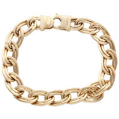 Beautiful Yellow Gold Double Curb Link Bracelet