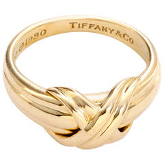 Tiffany 
Co. Yellow Gold X Ring