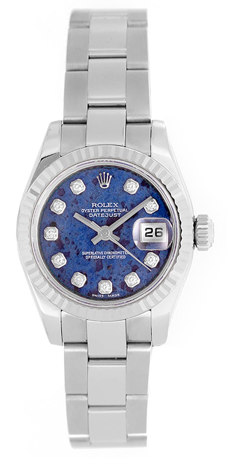 Rolex Lady's Stainless Steel Datejust Wristwatch with Diamond Dial Ref 179174