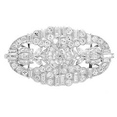 Stunning Diamond Platinum Brooch