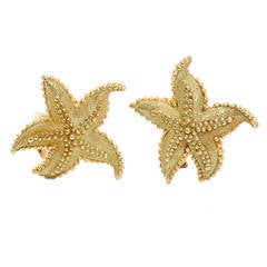 Tiffany & Co. Yellow Gold Starfish Earrings