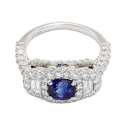 Stunning Sapphire Diamond Ring