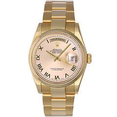 Rolex Yellow Gold Day-Date President Wristwatch Ref 118208