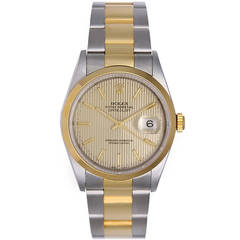 Rolex Stainless Steel and Yellow Gold Datejust Wristwatch Ref 16203 8