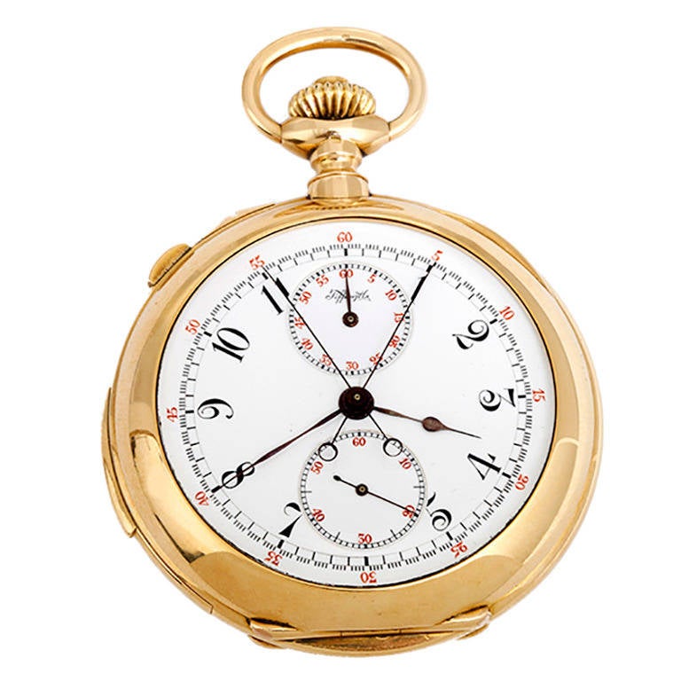 Tiffany & Co Yellow Gold 5-Minute Repeater Split-Second Chronograph Pocket Watch