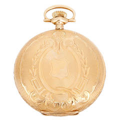 Waltham Yellow Gold Hunting Case Pocket Watch