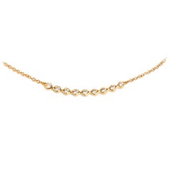 Chic Sparkling Diamond Yellow Gold  Bar Necklace