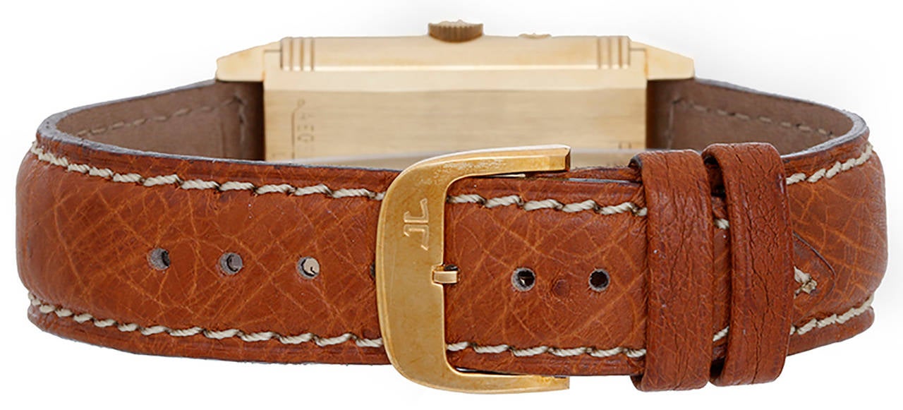 Men's Jaeger-LeCoultre Yellow Gold Day-Night Reverso Wristwatch