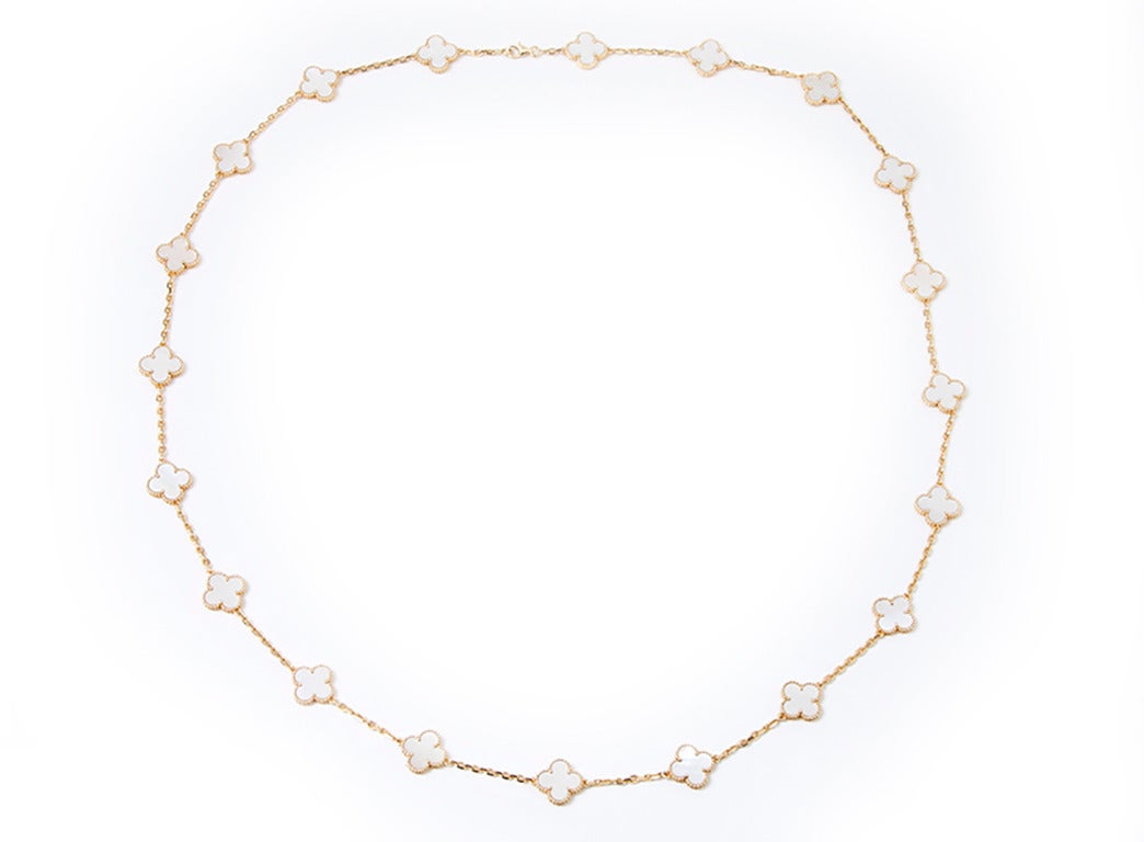 Women's Van Cleef & Arpels Vintage Alhambra 20 Motifs Long Necklace