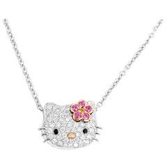 Kimora Lee Simmons for Hello Kitty Diamond White Gold Necklace