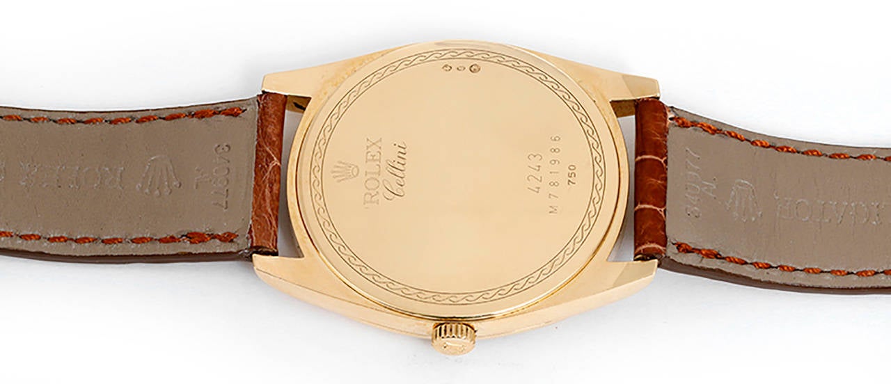 Rolex Yellow Gold Cellini Danaos Wristwatch Ref 4243/8