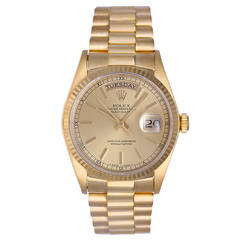 Rolex Yellow Gold Day-Date President Wristwatch 18038 1