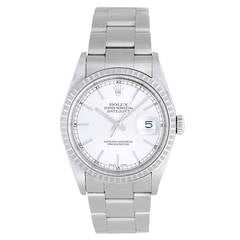 Rolex Stainless Steel Datejust Wristwatch Ref 16220