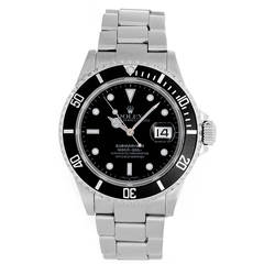 Rolex Stainless Steel Submariner Wristwatch Ref 16610