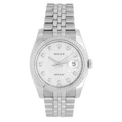 Rolex  Stainless Steel Datejust Wristwatch with Jubilee Diamond Dial Ref 116234