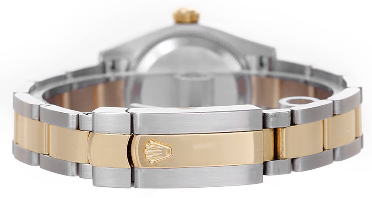 Rolex Lady's Stainless Steel and Yellow Gold Datejust Wristwatch Ref 179173