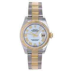 Rolex Lady's Stainless Steel and Yellow Gold Datejust Wristwatch Ref 179173 1