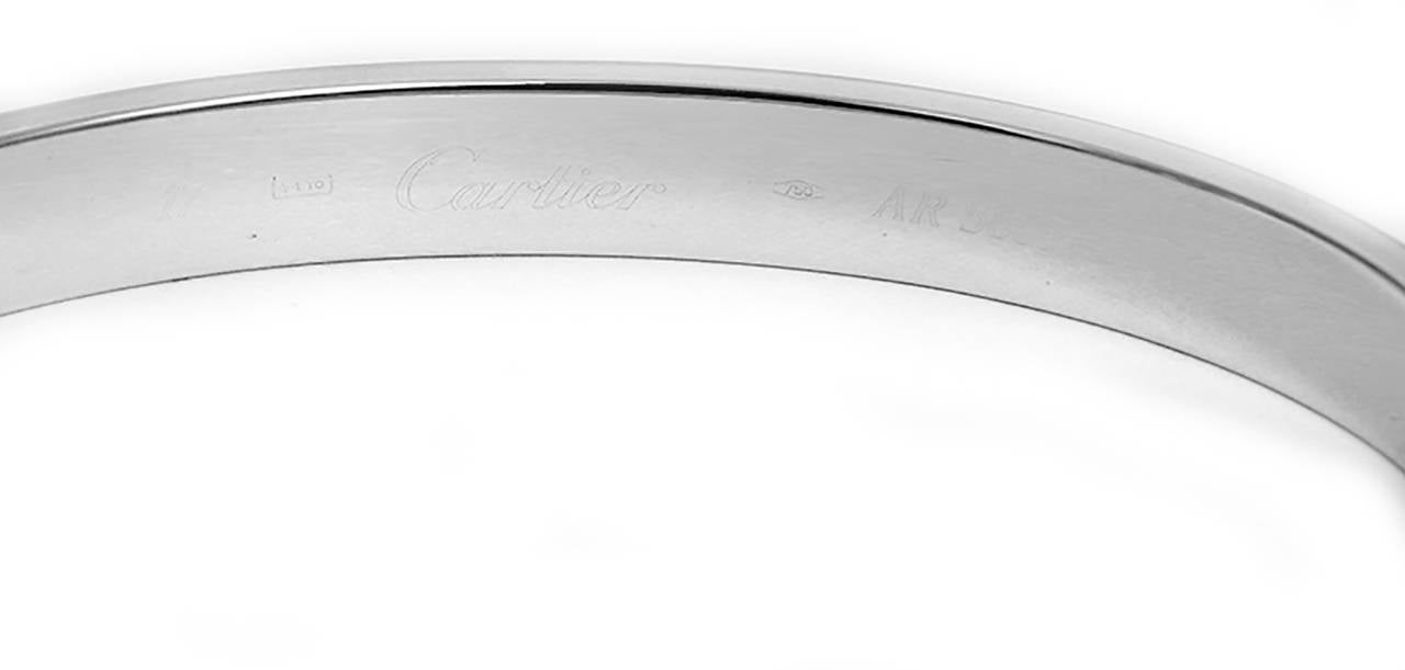Cartier White Gold Love Bracelet with Screwdriver