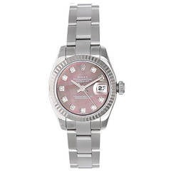 Rolex Lady's White Gold Datejust Wristwatch Ref 179179 with Mother-of-Pearl Dial 8