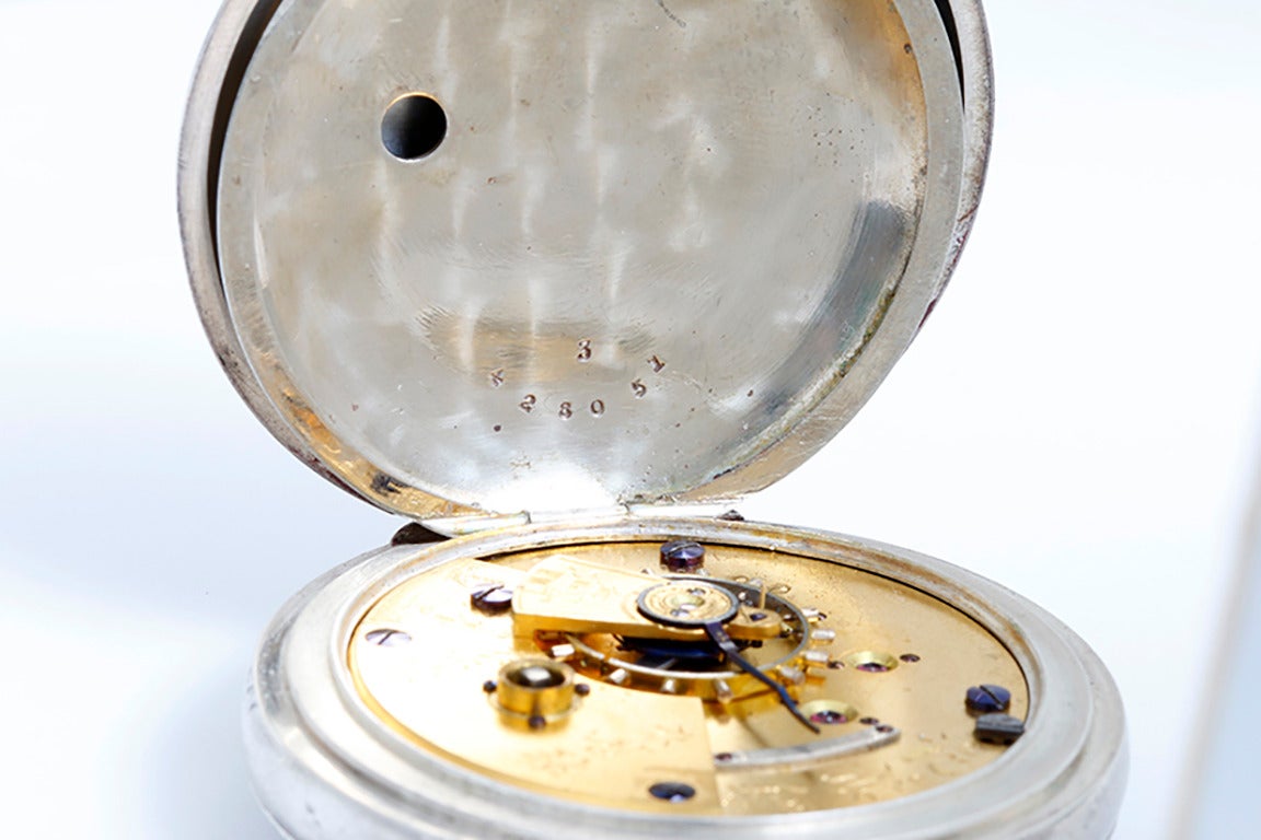 Elgin Coin Silver Pocket Watch Presented to Minister of China In Good Condition In Dallas, TX
