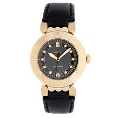 Used Harry Winston Yellow Gold Ocean Wristwatch with Date