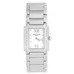 Patek Philippe Lady's Stainless Steel and Diamond Twenty-4 Watch Ref 4910/10A