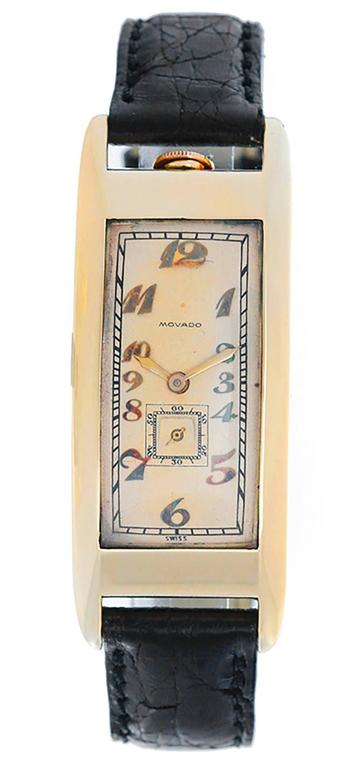 movado rectangular men's watch