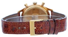 LeCoultre Yellow Gold Chronograph Screw Back Case Wristwatch