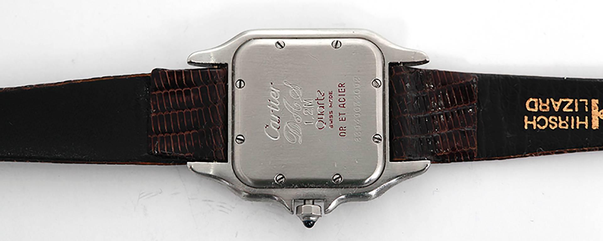 Cartier yellow gold stainless steel Panther Midsize Quartz Wristwatch In Excellent Condition In Dallas, TX