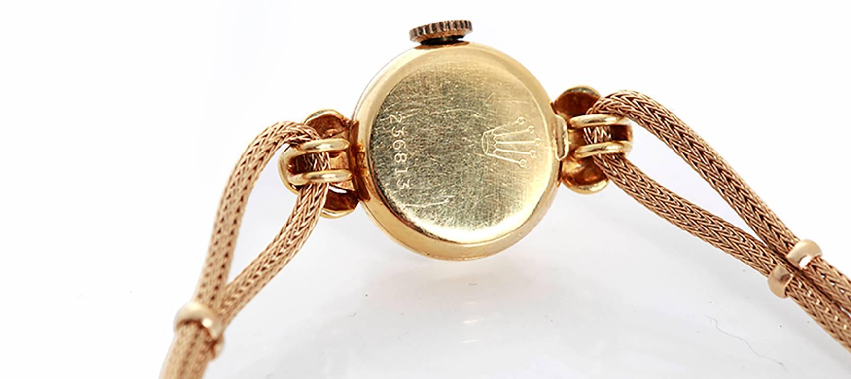 Rolex lady's Yellow Gold precision wristwatch Ref 9292 In Good Condition In Dallas, TX