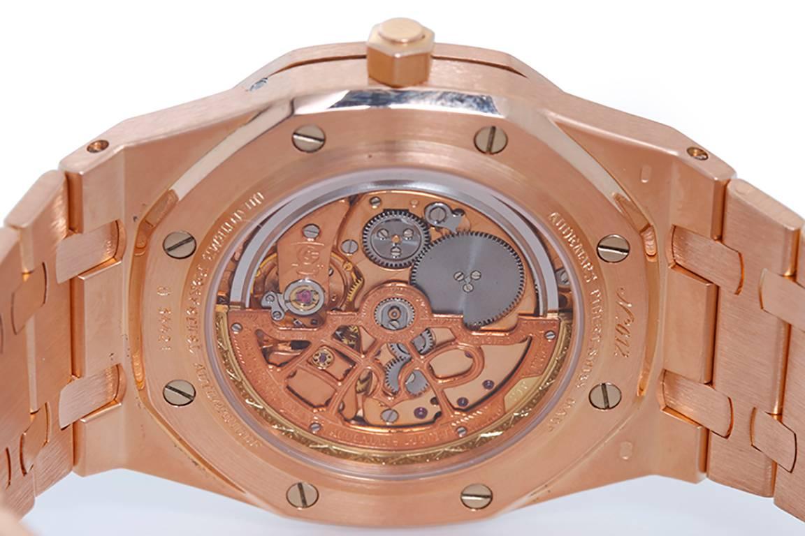 Audemars Piguet Rose Gold Royal Oak Quantieme Perpetual Calendar Wristwatch In Excellent Condition In Dallas, TX
