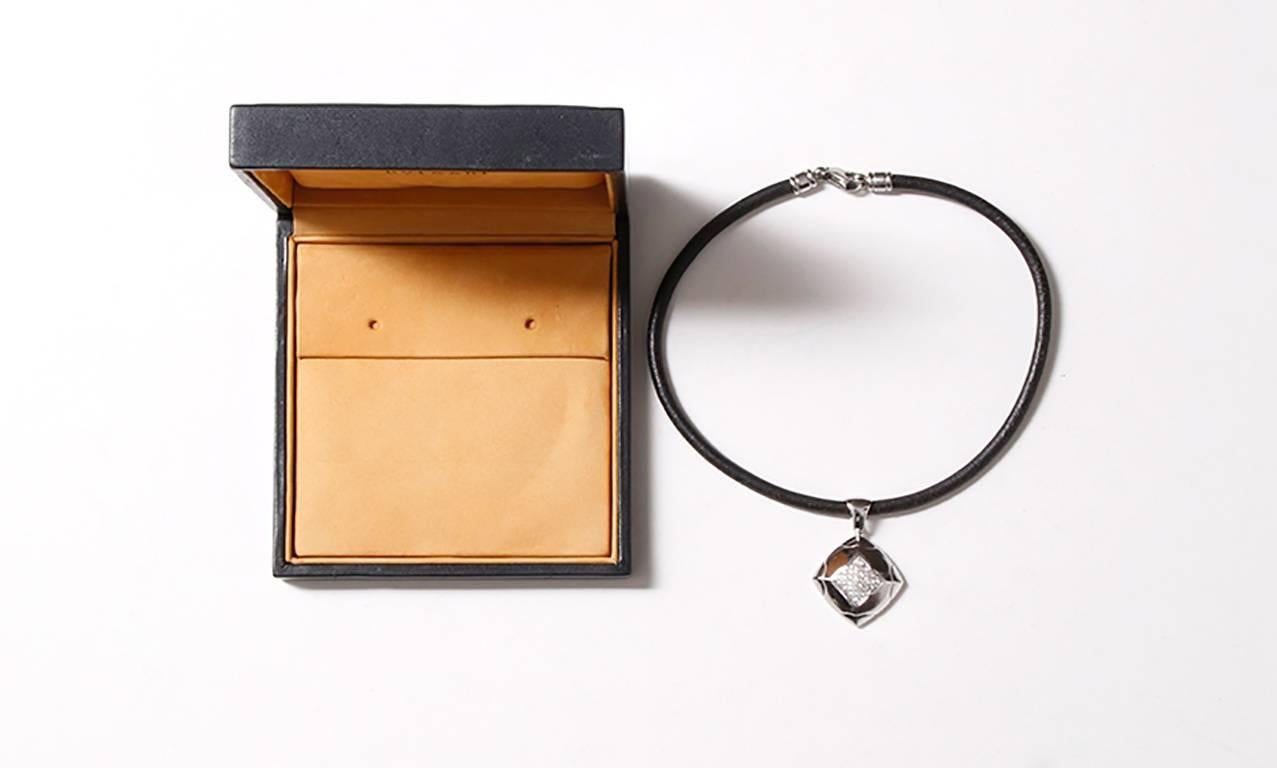 bvlgari leather cord necklace