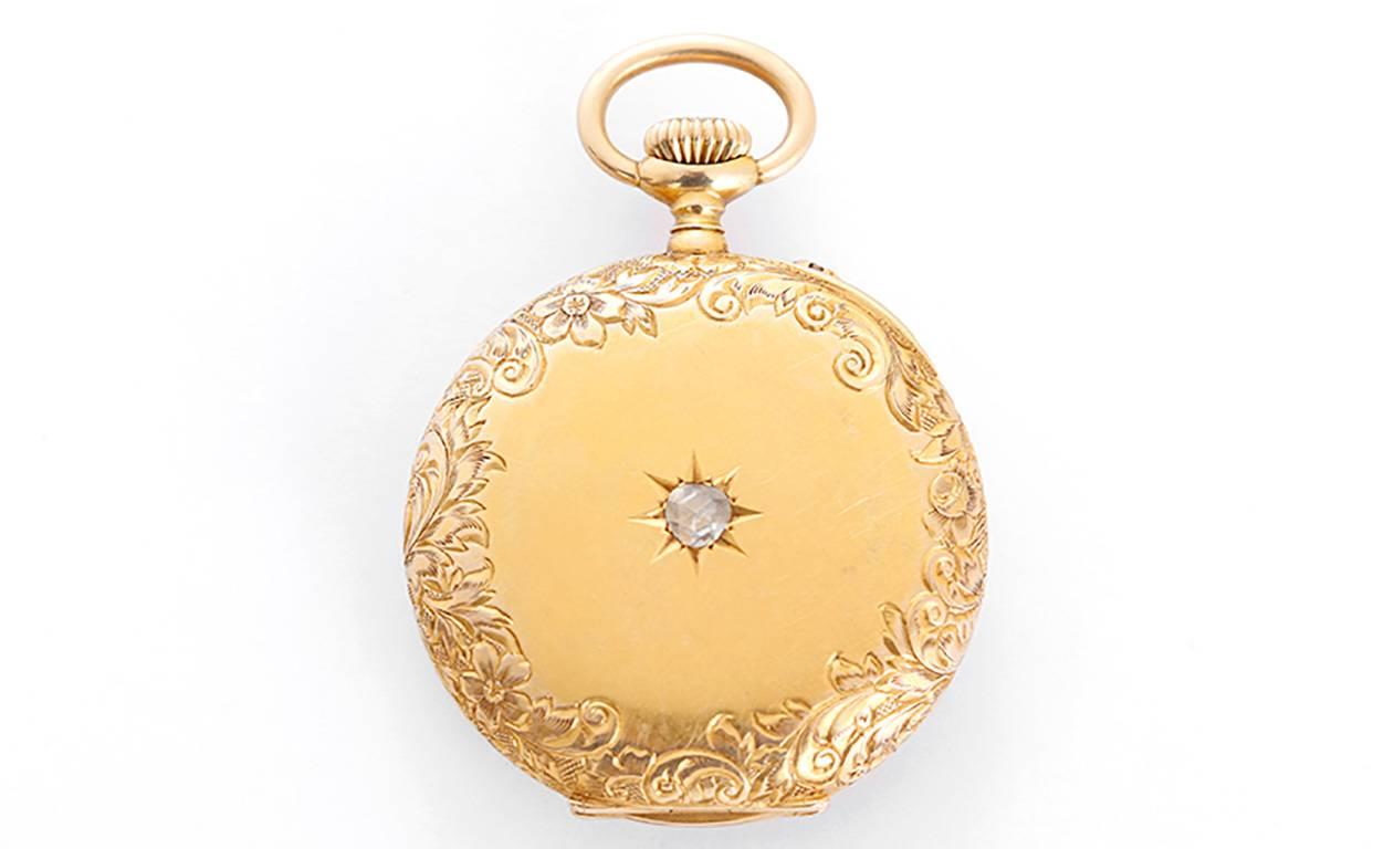 Women's Patek Philippe Lady's Yellow Gold Diamond Pocket Pendant Watch