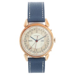 Movado Orologio da polso Day-Date-Month in oro giallo a carica manuale