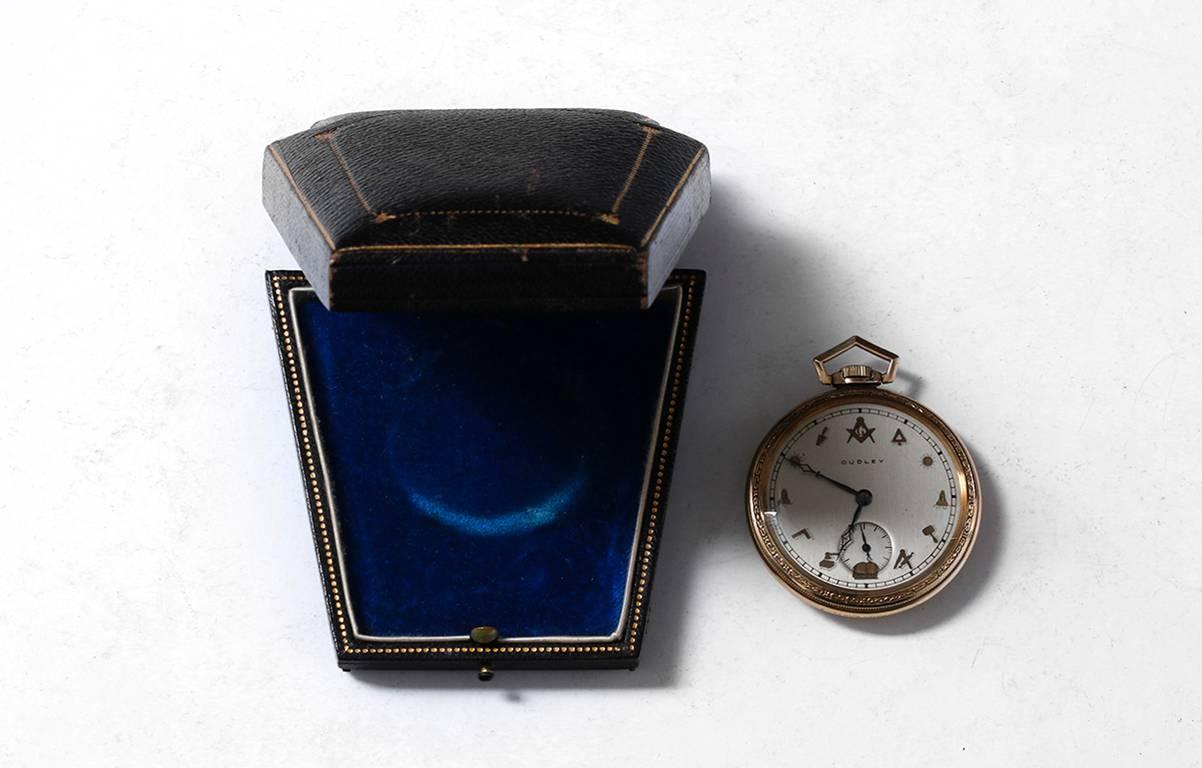 Dudley Masonic Watch Co. Model 2 Masonic Pocket Watch For Sale at 1stdibs