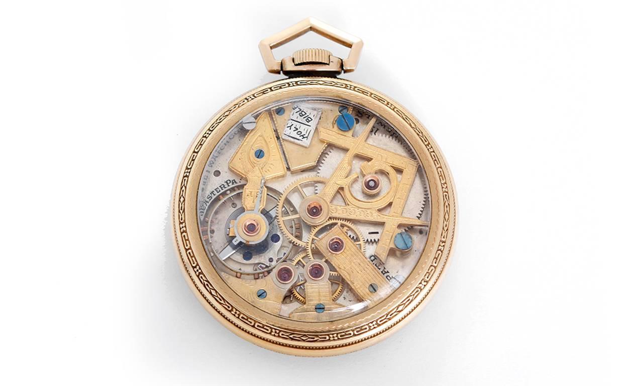 Dudley Masonic Watch Co. Model 2 Masonic Pocket Watch For Sale at 1stdibs