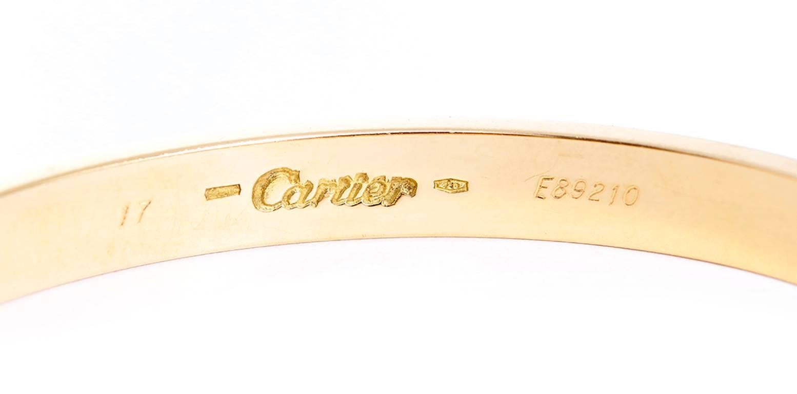 Cartier Gold Love Bracelet  In Excellent Condition In Dallas, TX