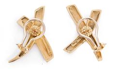 Tiffany & Co. Paloma Picasso Gold X-Cross Earrings