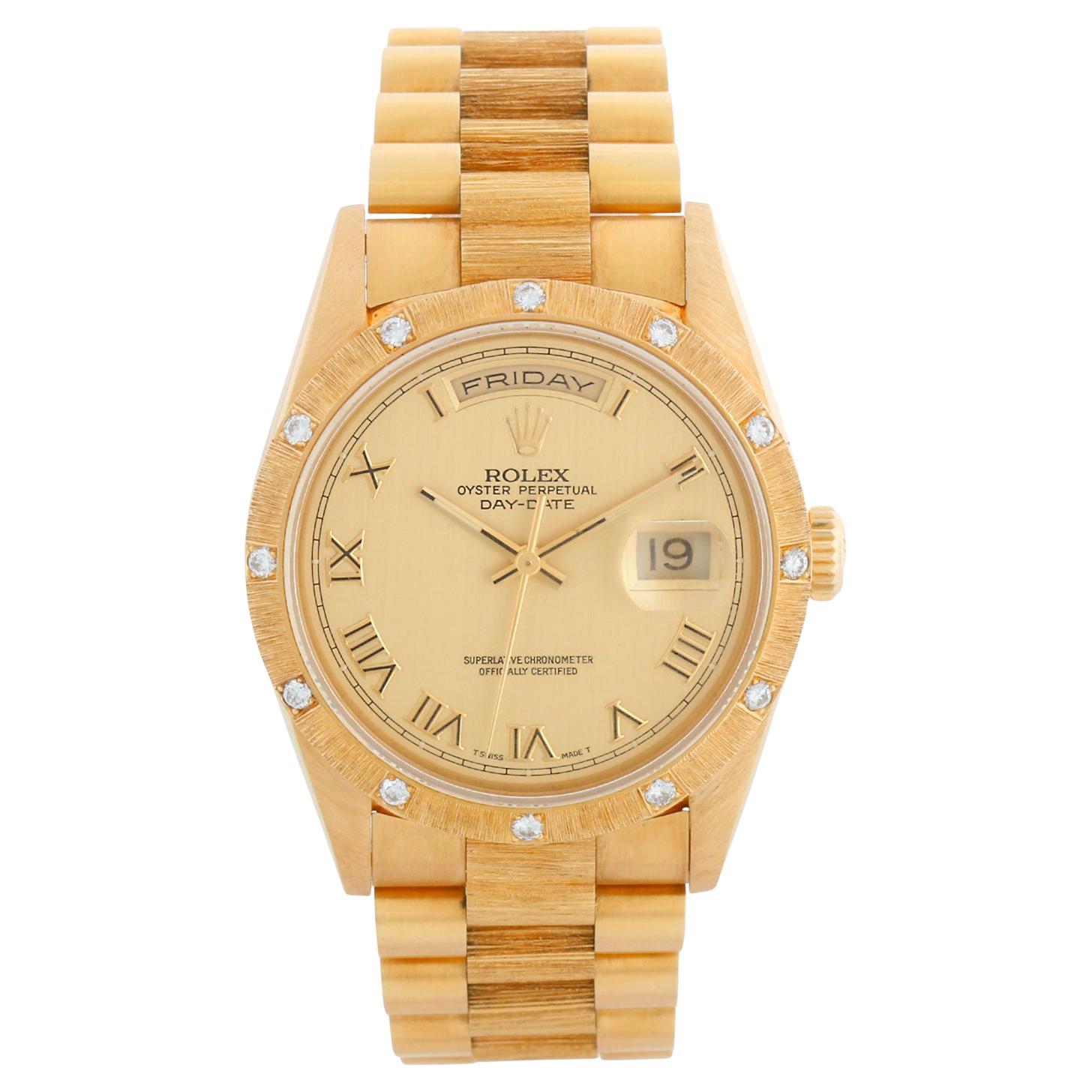 Rolex President Day-Date Men's 18k Gold Watch 18038