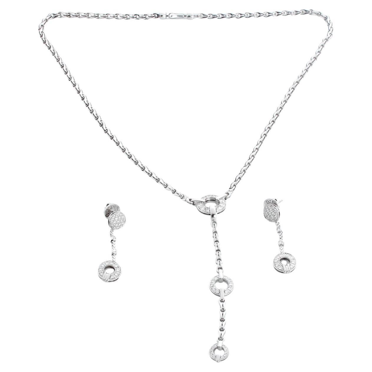 Di Modolo "Tempia" abnehmbares Ohrring- und Halsketten-Set aus 18k Weißgold im Angebot