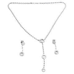 Di Modolo "Tempia" abnehmbares Ohrring- und Halsketten-Set aus 18k Weißgold